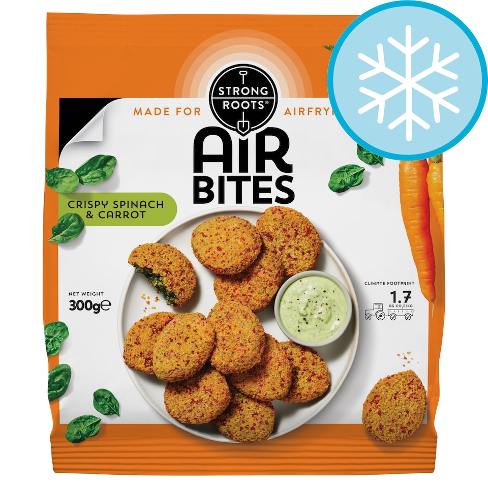 Strong Roots Air Bites Crispy Spinach & Carrot 300g