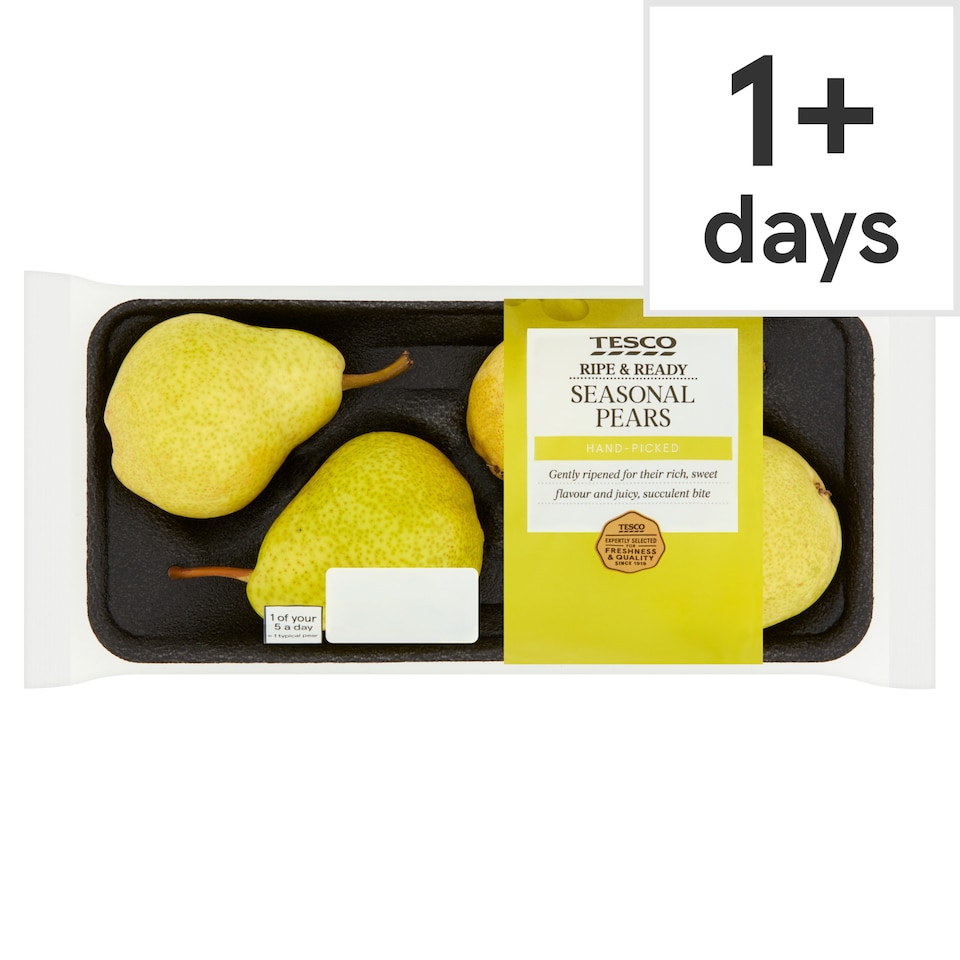 Tesco Ready To Eat Seasonal Pears 4Pack 550G