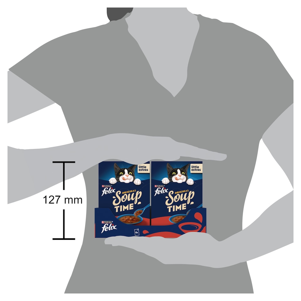 image 1 of FELIX Soup Farm Selection Chicken; Beef and Lamb Wet Cat Food 6x48g