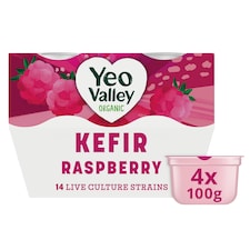 Yeo Valley Organic Kefir Raspberry 4X100g