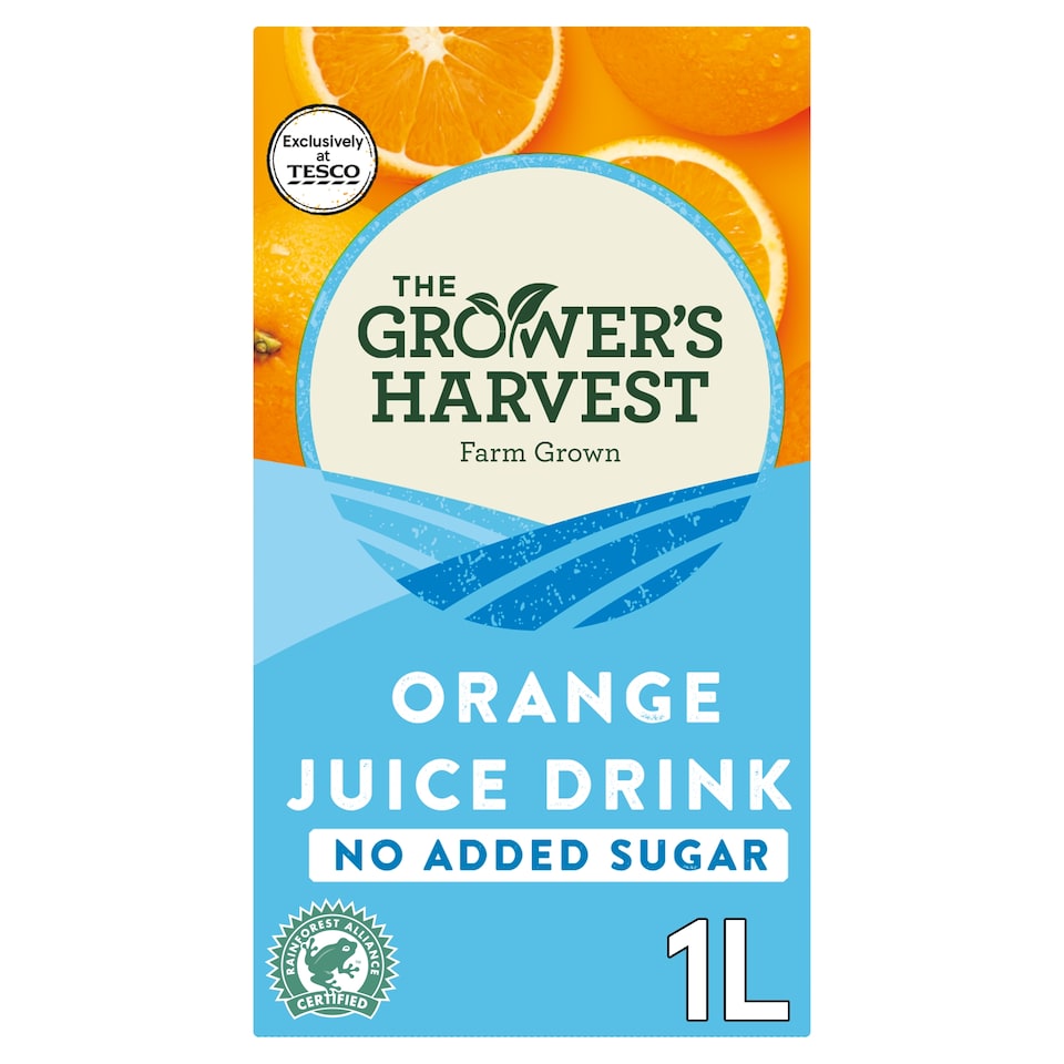 Growers Harvest Orange Juice Drink No Added Sugar 1Litre