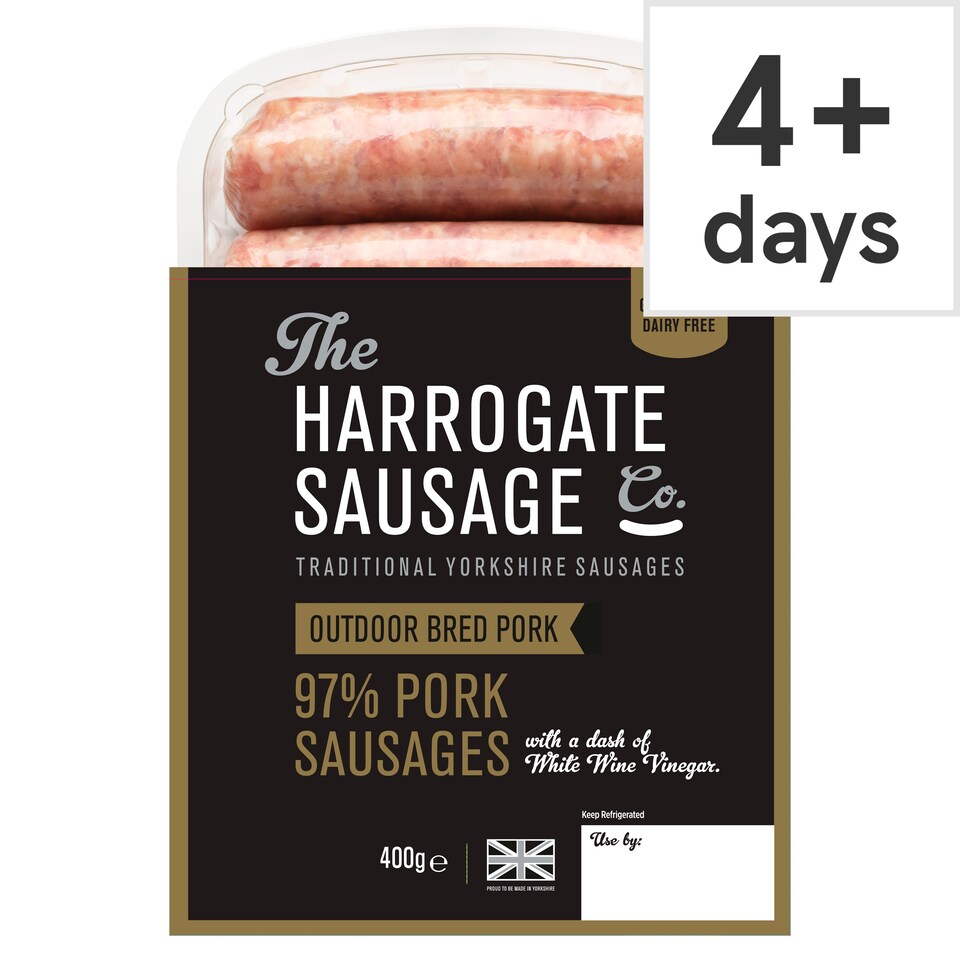 The Harrogate Sausage Co. Original 97% Pork Sausages 400G