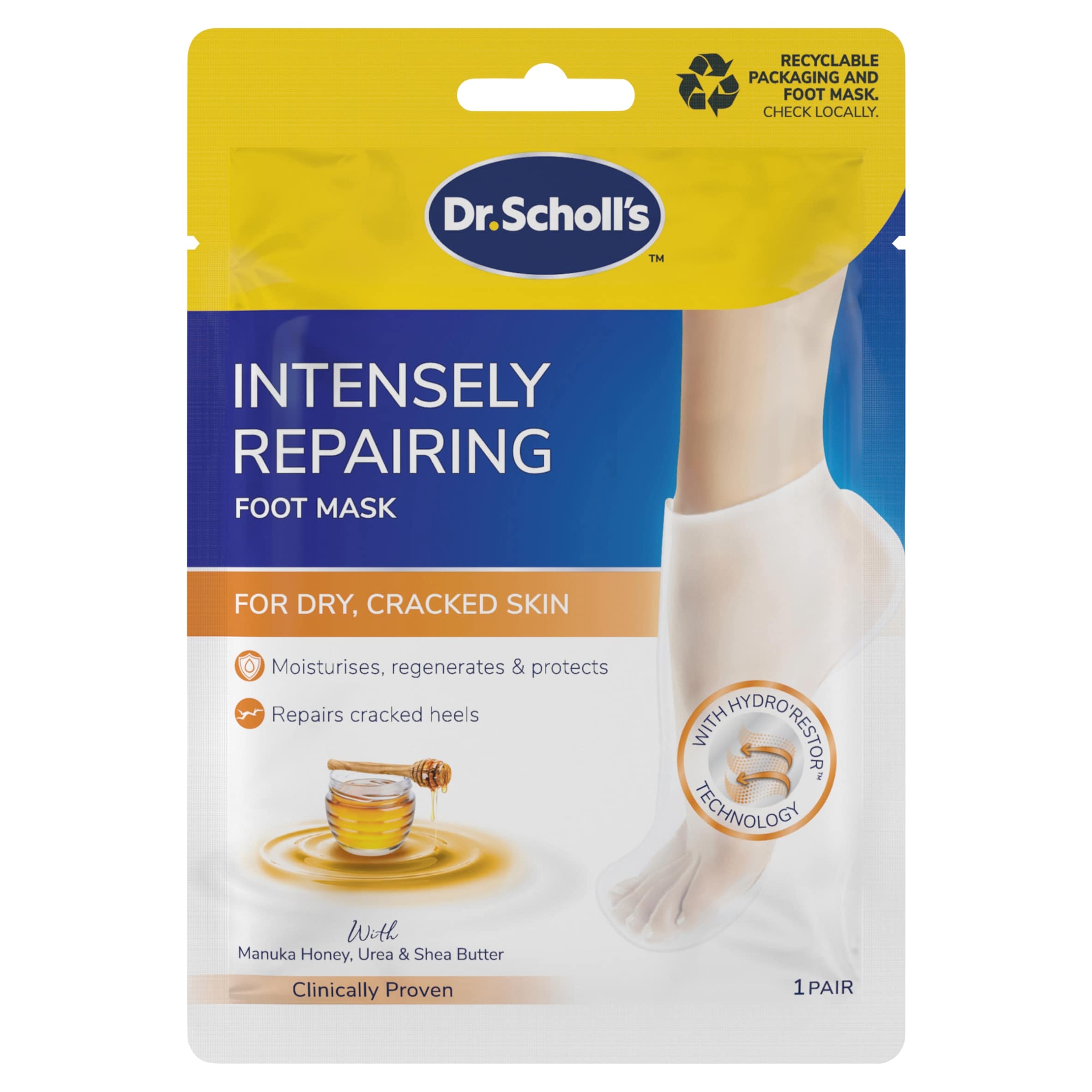 Scholl ExpertCare Foot Mask with Manuka Honey 1 Pair