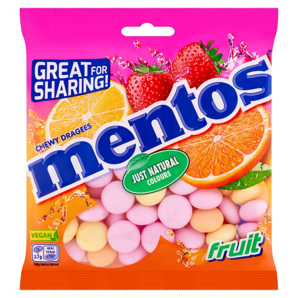 image 1 of Mentos Fruit Fruit-Flavoured Sugar Dragee 150 g 