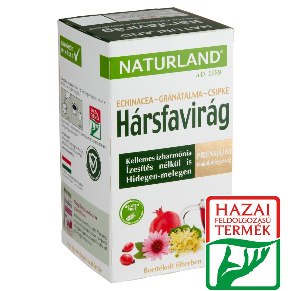 Naturland hársfavirág & echinacea & gránátalma & csipkebogyó teakeverék 20 filter 24 g
