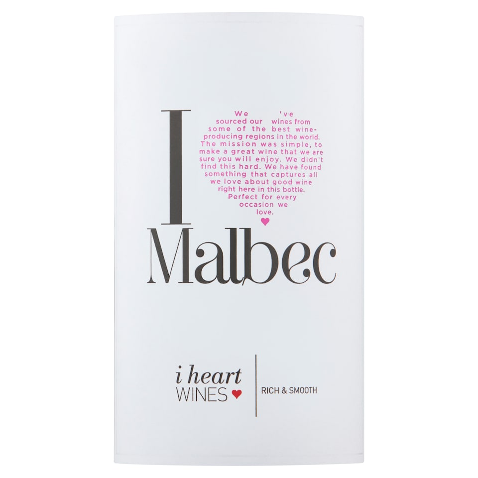 image 1 of I Heart Malbec Wine 75Cl