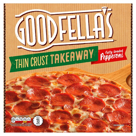 Goodfella's Thin Crust Takeaway Pepperoni Pizza 445G Tesco Groceries