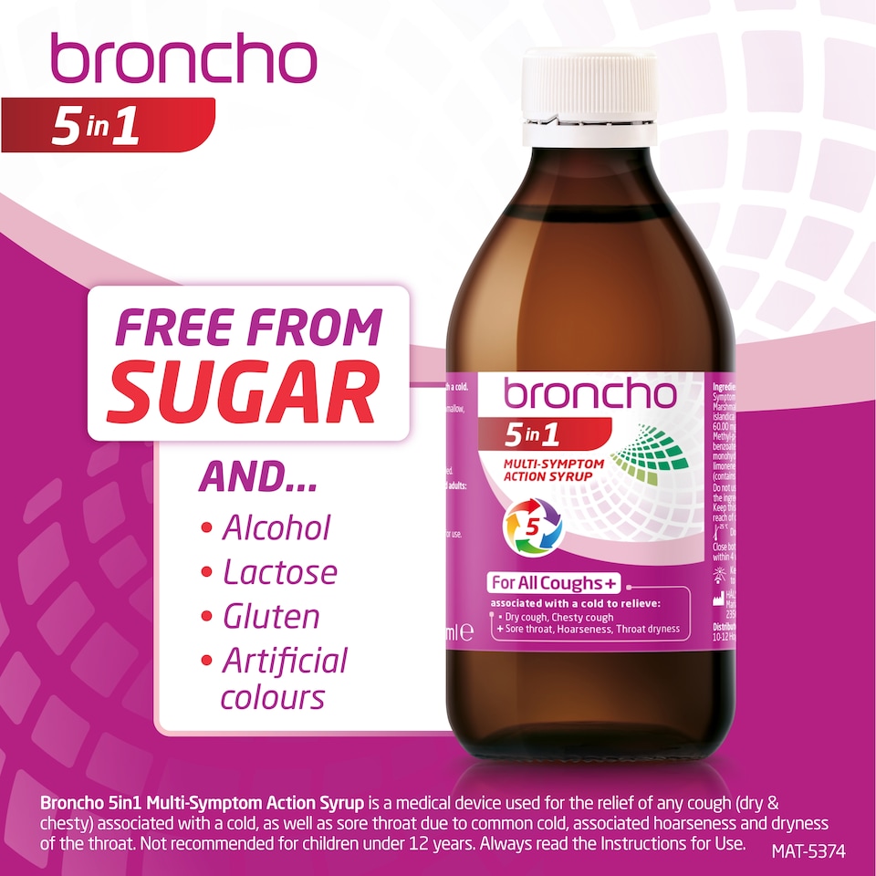 image 1 of Broncho 5 in 1 Multi Symptom Syrup 200ml