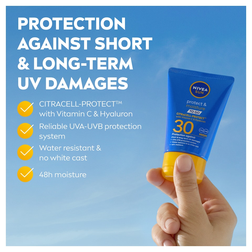 image 1 of NIVEA SUN Protect & Moisture Sun Cream SPF 30 50ml