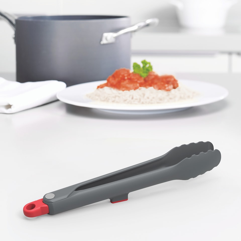 image 1 of Joseph Joseph Grey Duo Lockable Tongs