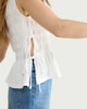 image 2 of F&F Shirred Tie Side Sleeveless Top in White