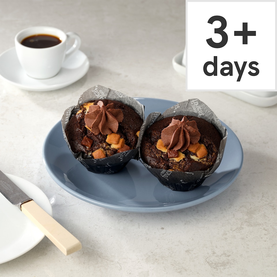 Tesco Finest Belgian Triple Chocolate Muffins 2 Pack C