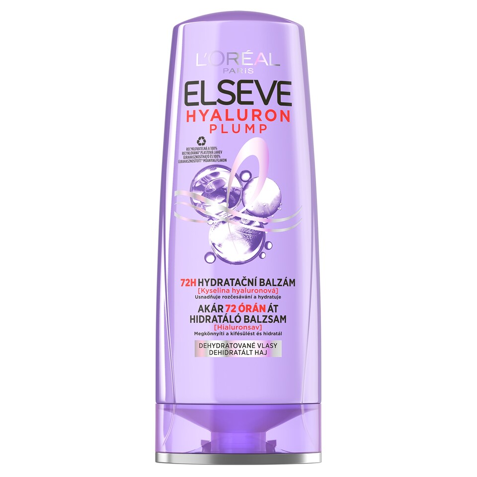 L´Oréal Paris Elseve Hyaluron Plump 72 H hydratační balzám s kyselinou hyaluronovou, 400 ml
