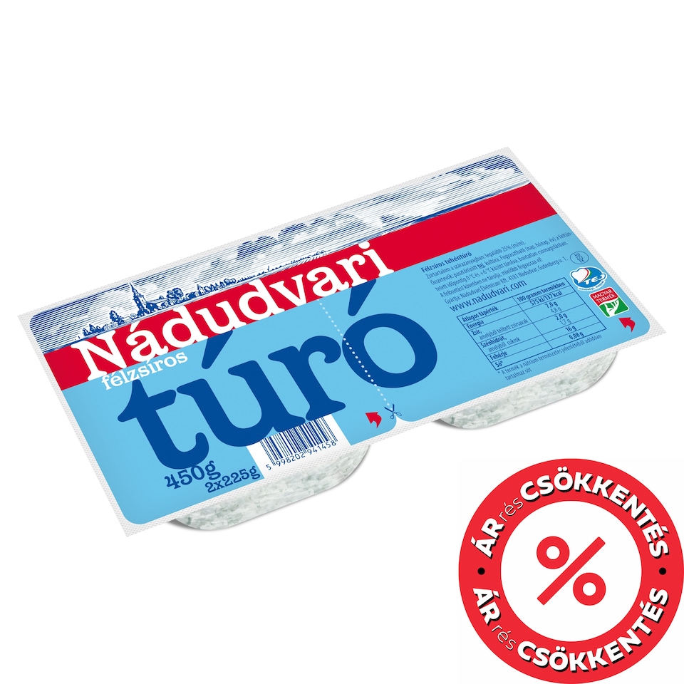 Nádudvari Semi-Fat Cottage Cheese 450 g