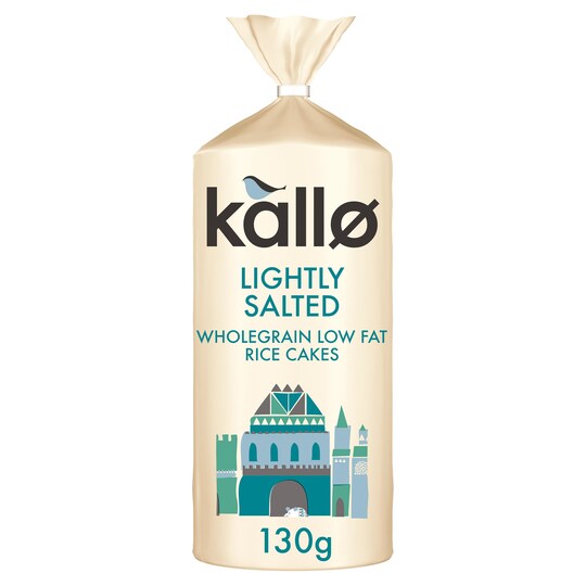 Kallo Lightly Sltdw/Grain Low Fat Rice Cake 130G Tesco Groceries