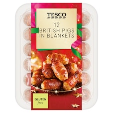 Tesco 12 British Pigs In Blankets 222G
