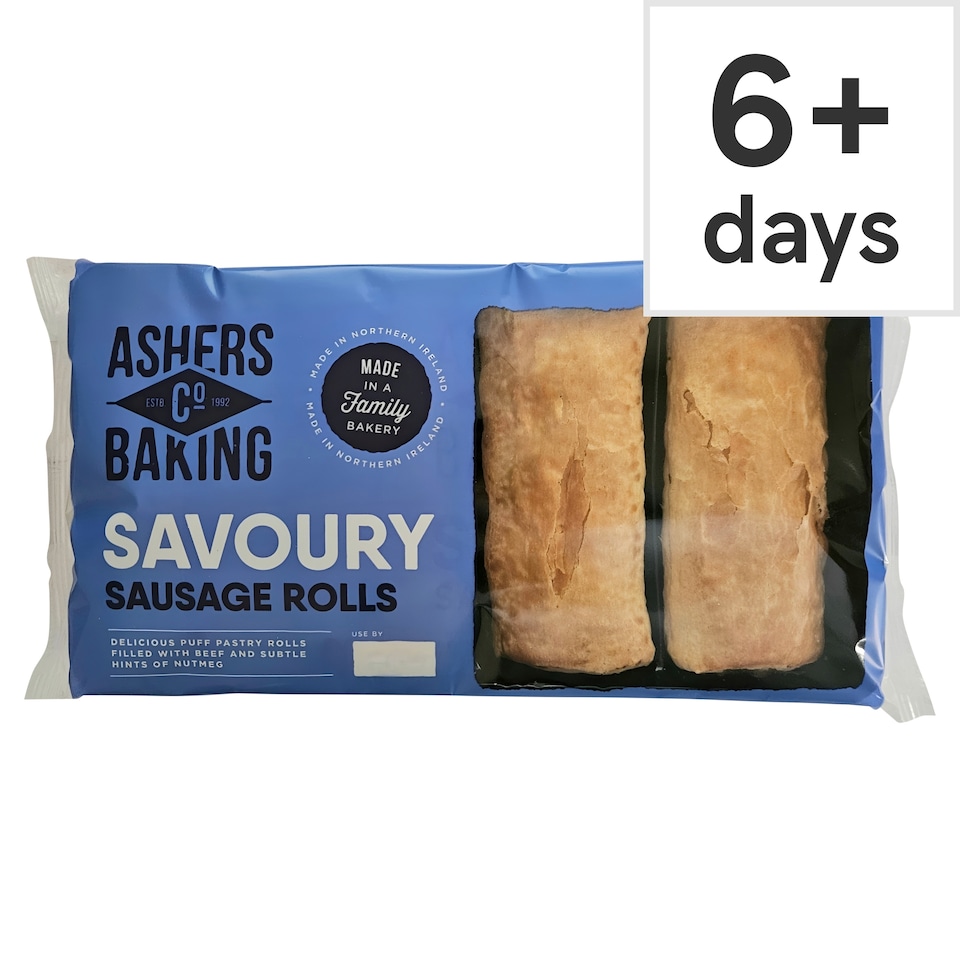 Ashers Savoury Sausages Rolls 4 Pack