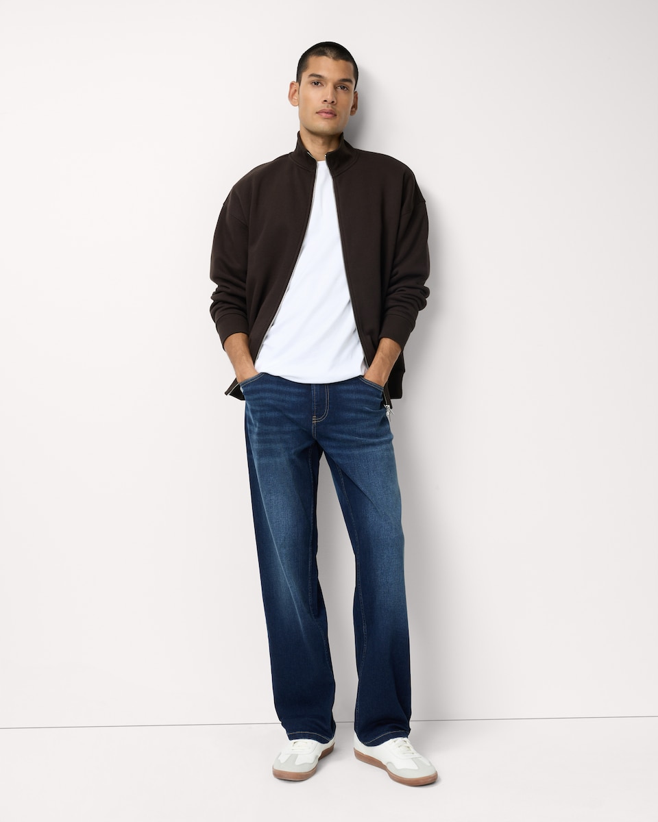 image 1 of F&F Relaxed Fit FREEFIT® Jeans in Navy