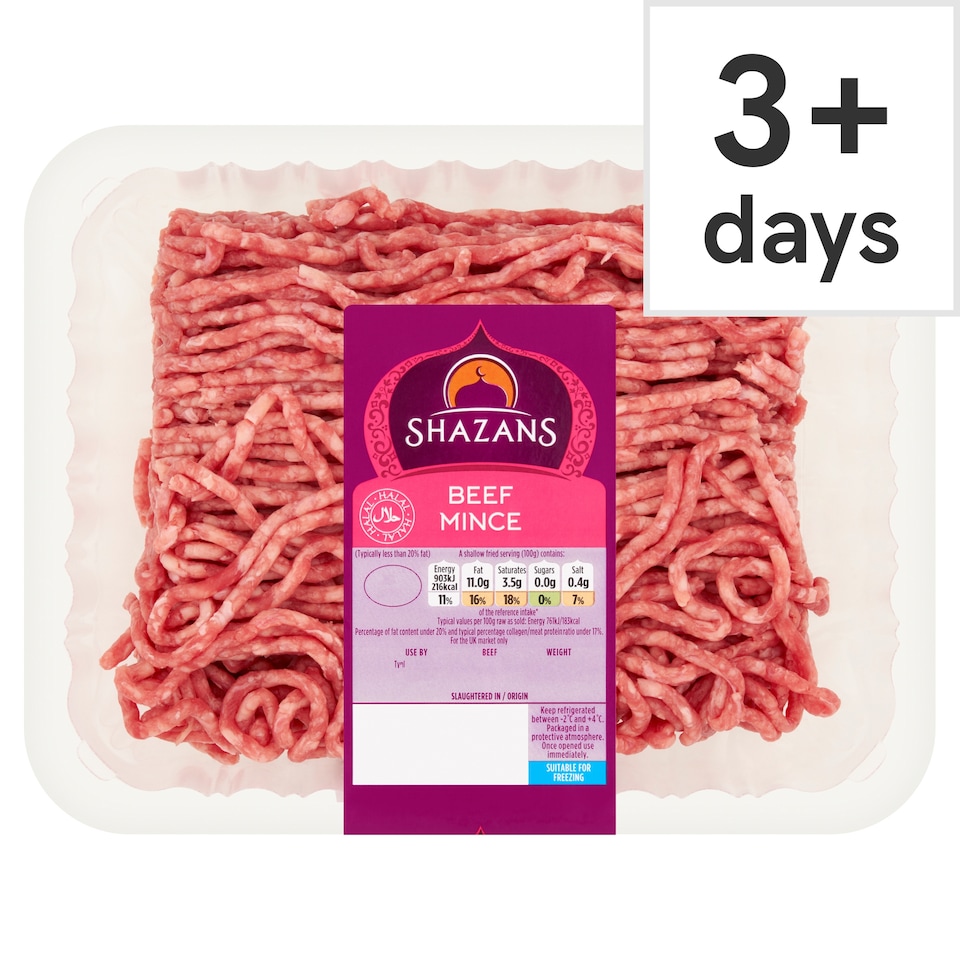 Shazans Halal Beef Mince 500G