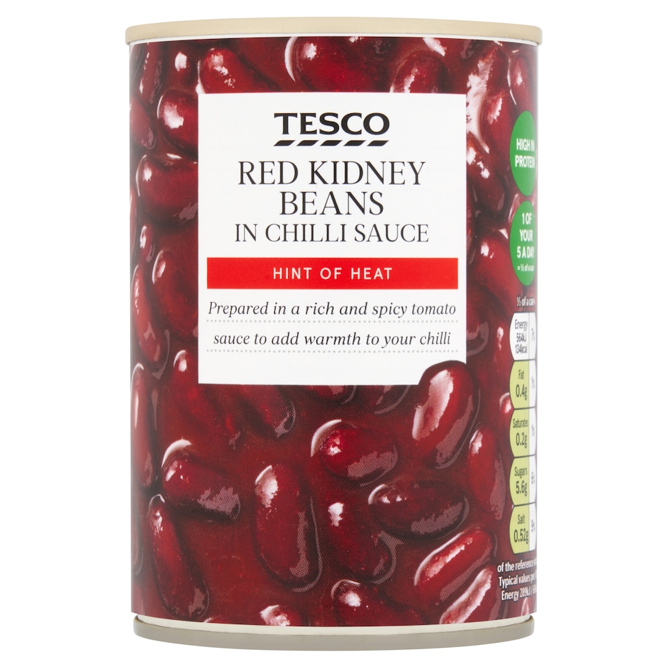 Tesco Red Kidney Beans In Chilli 390G