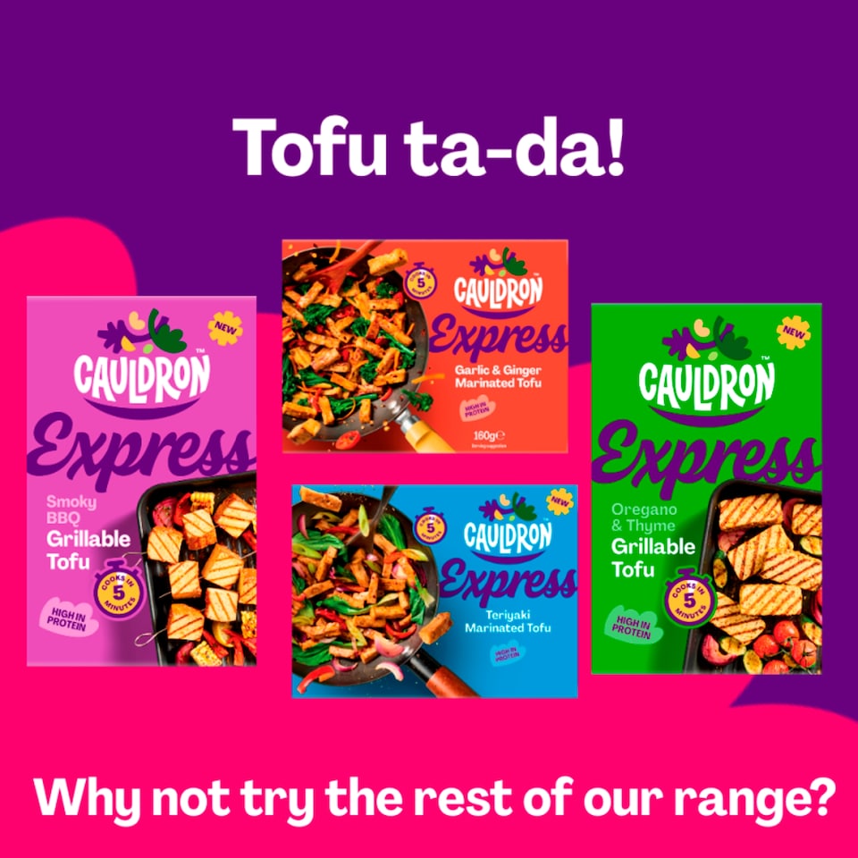 image 1 of Cauldron Garlic & Ginger Express Organic Marinated Tofu 160g