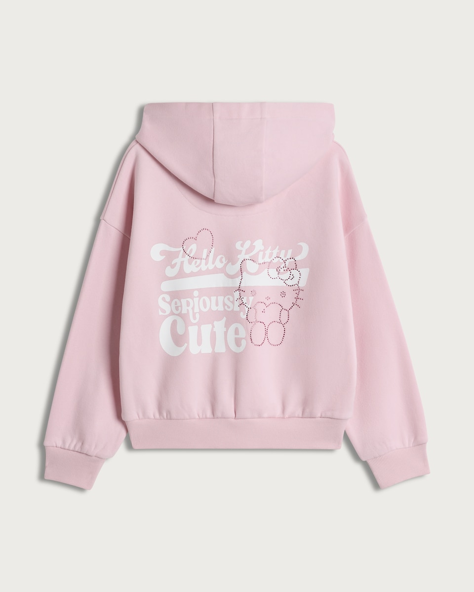 image 1 of Hello Kitty Cotton Rich Hoodie in Pink