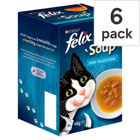 Felix Cat Food Soup Fish Selection 288G 6 Pack Tesco Groceries