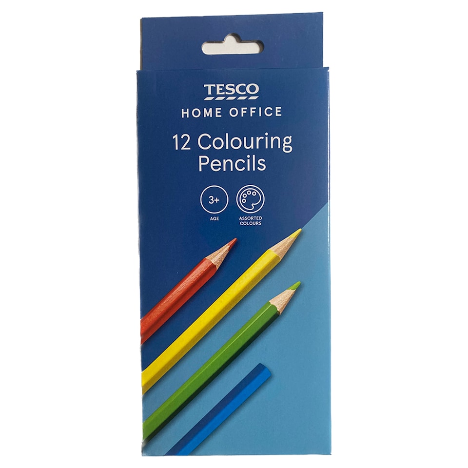 image 1 of Tesco Colouring Pencils 12 Pack