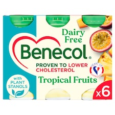 Benecol Dairy Free Tropical Drink 6 X 65.5G
