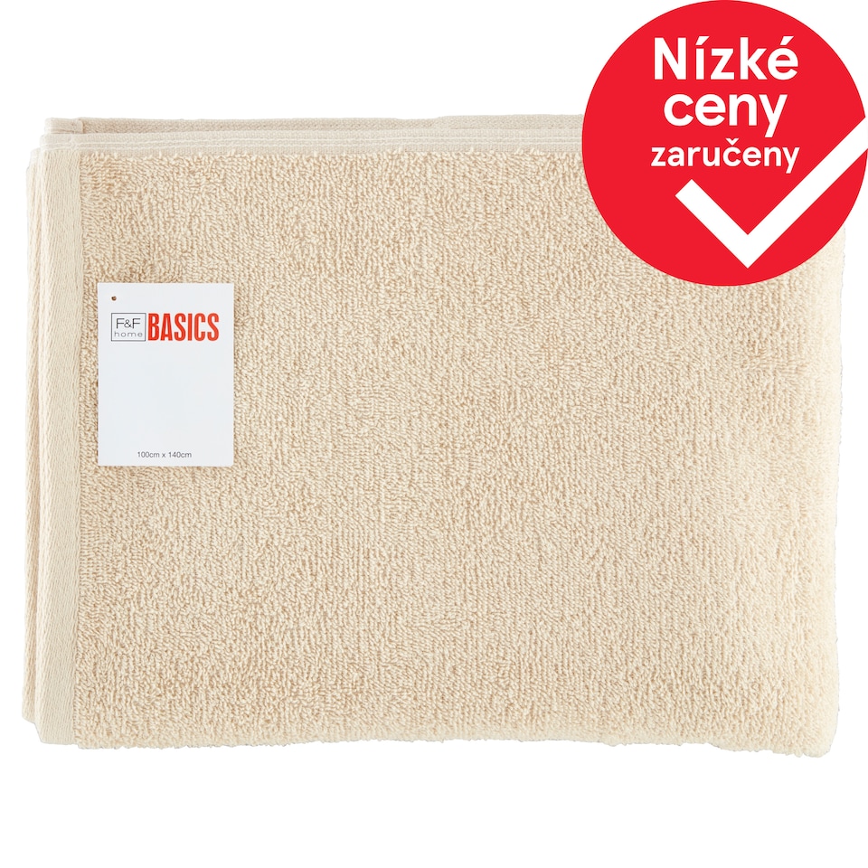 F&F Home Basics Taupe Bath Sheet 100 cm x 140 cm