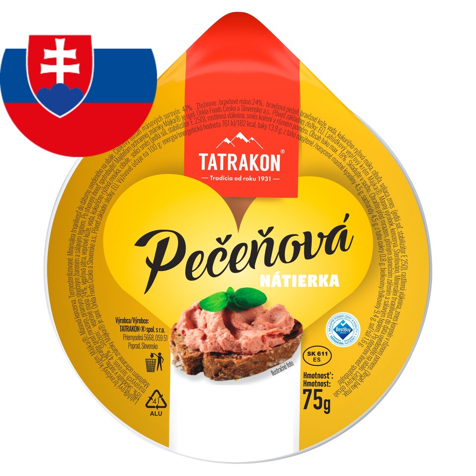 Tatrakon Pečeňová nátierka 75 g