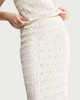 image 2 of F&F Textured Split Hem Co-ord Maxi Skirt in Cream