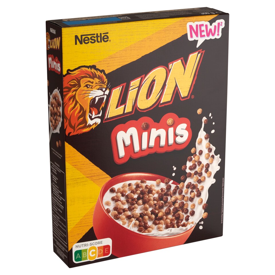 Nestlé Lion Minis Caramel and Chocolate Crunchy Mini Cereal Balls with Vitamins and Minerals 300 g