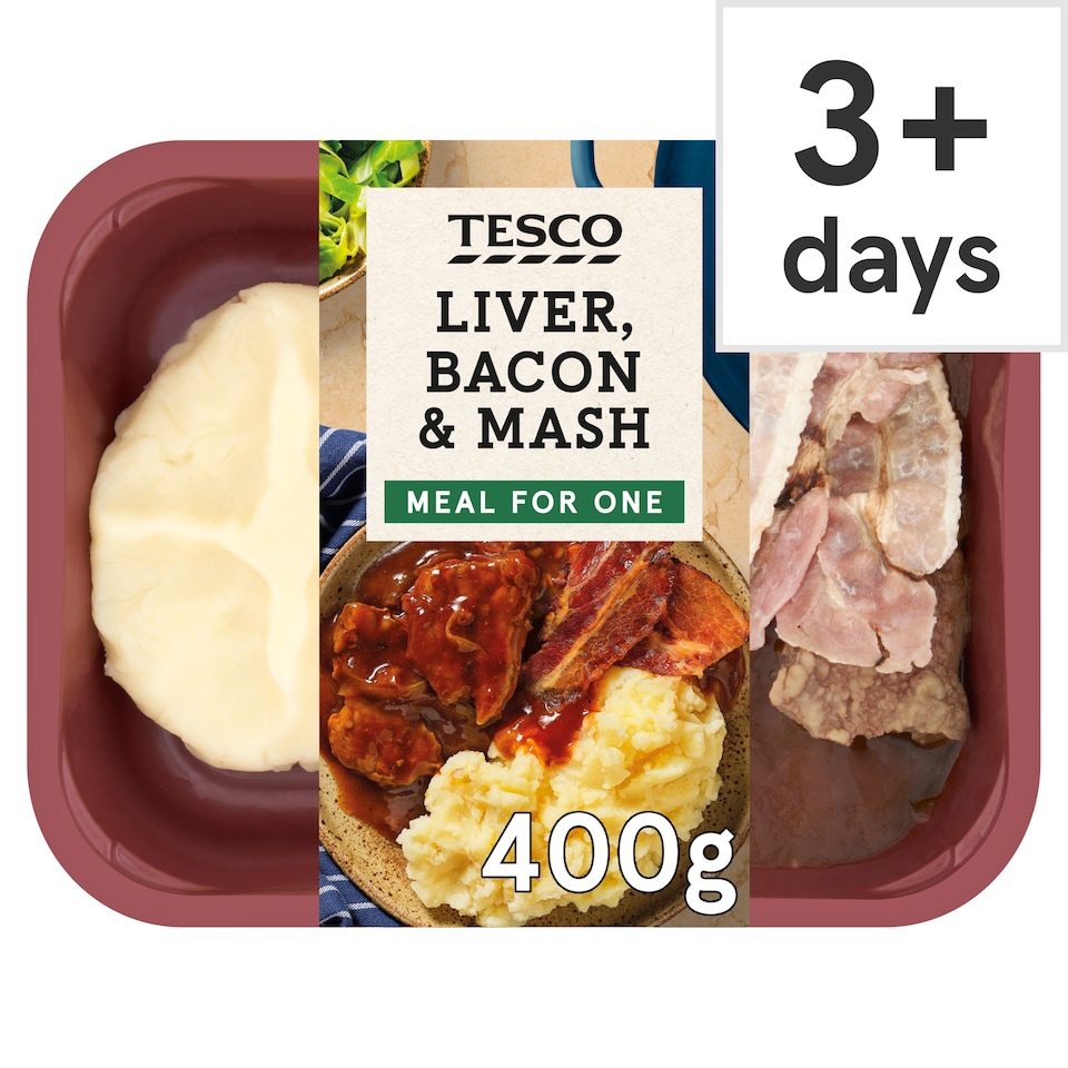 Tesco Liver, Bacon & Mash 400G