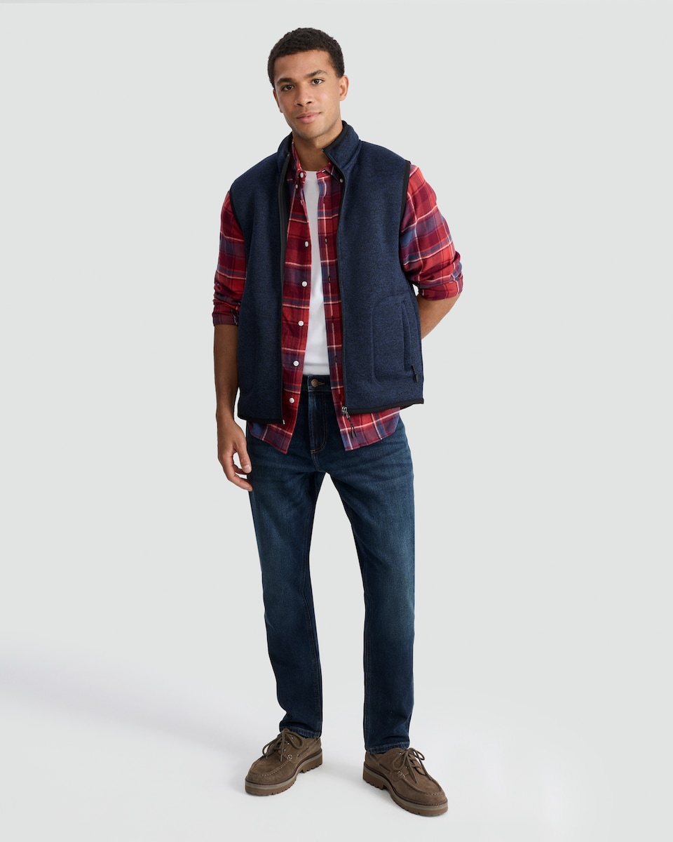 image 1 of F&F Straight Leg Denim Jeans in Navy
