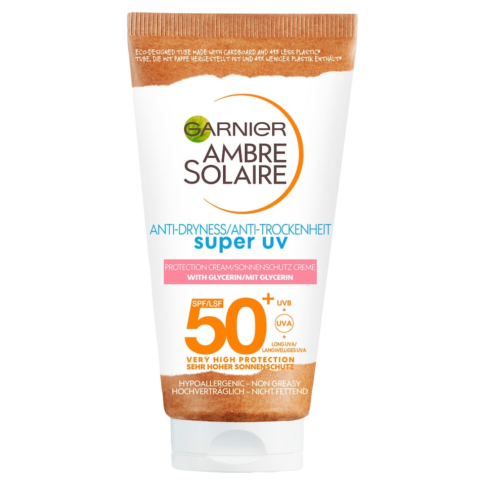 image 1 of Garnier Ambre Solaire Face Protection Anti Dryness Cream Spf 50 50Ml