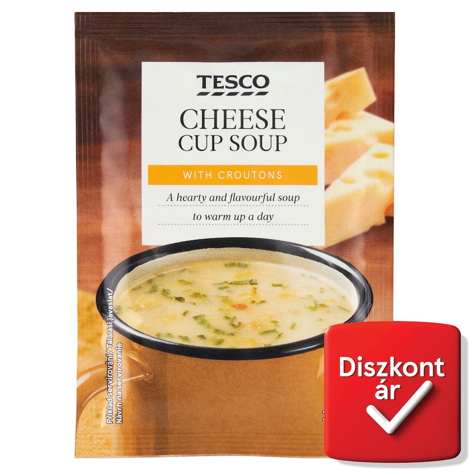 Tesco instant sajtleves pirított kenyérkockákkal 20 g