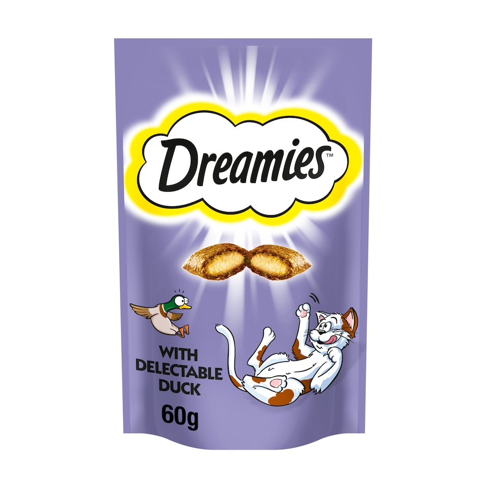 image 1 of Dreamies Cat Treat Biscuits with Duck 60g