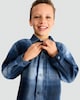 image 1 of F&F Boys Check Print Pocket Front Shacket in Blue