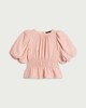 image 4 of F&F Shirred Puff Sleeve Blouse in Pink