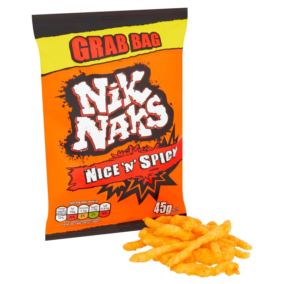 image 1 of Nik Naks Nice 'N' Spicy Grab Bag Crisps 45G