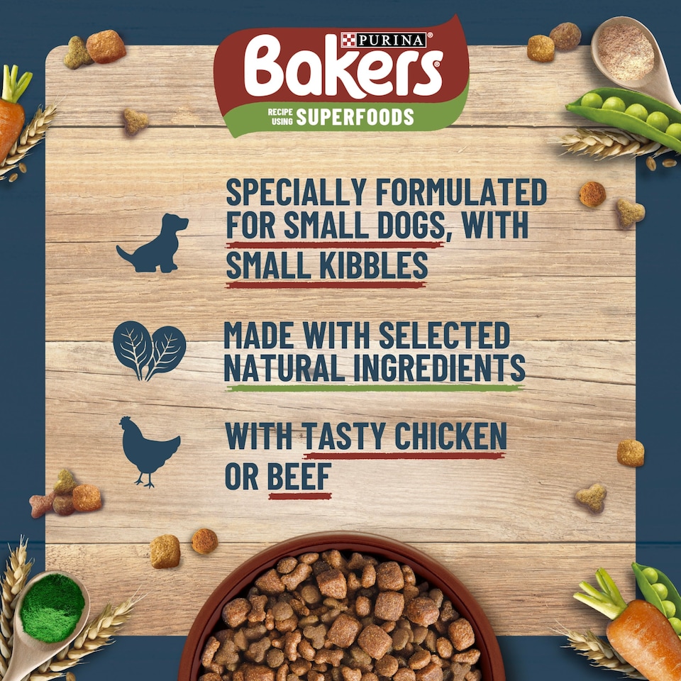 image 1 of Bakers Small Dog Food Beef & Vegetable 2.85Kg