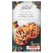 Tesco Finest Cranberry Oat And Orange Cookies 200G