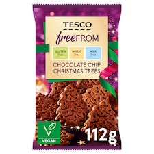 Tesco Free From Choc Chip Christmas Trees 112g