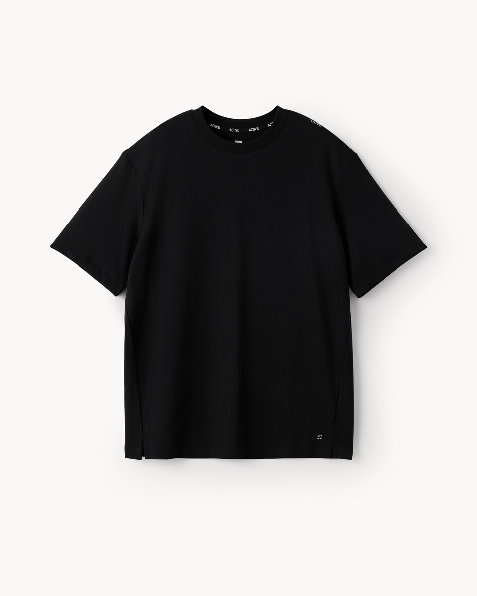 image 1 of F&F Active ULTRARUN Cotton Rich T-Shirt in Black