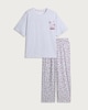 image 4 of Peanuts Snoopy Pure Cotton Pyjama Set in Multi Grey