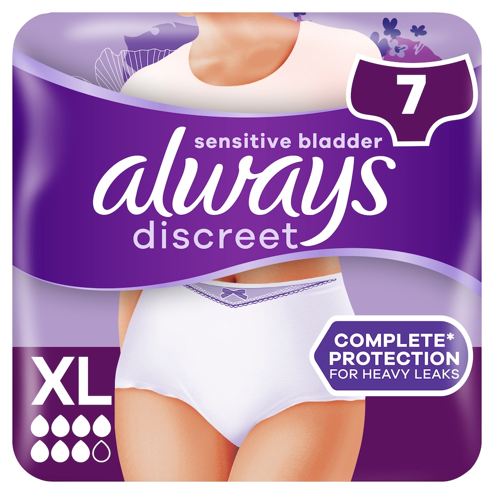 image 1 of Always Discreet Incontinence Pants XLarge 7 Pack