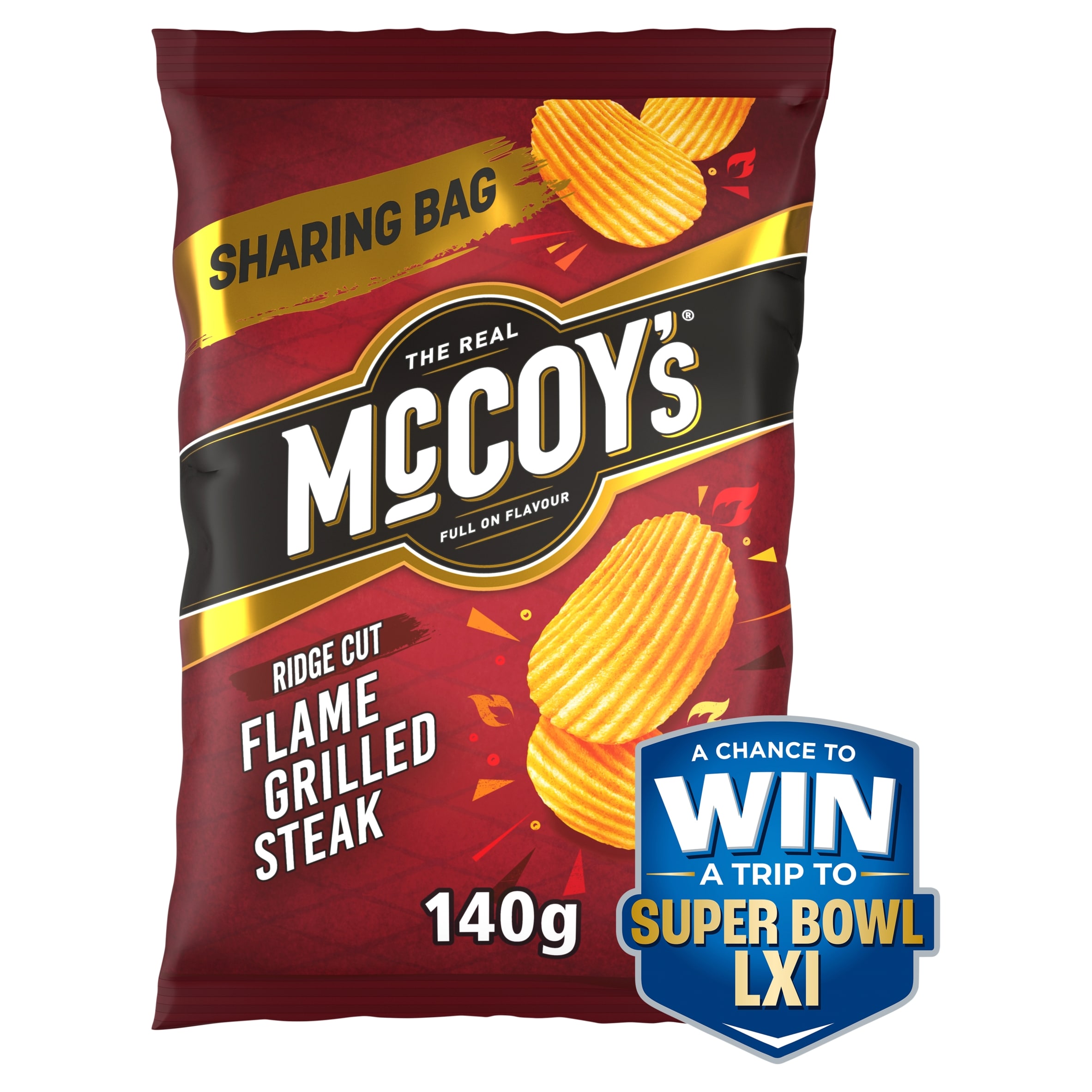 McCoy's Flame Grilled Steak Sharing Crisps 140g