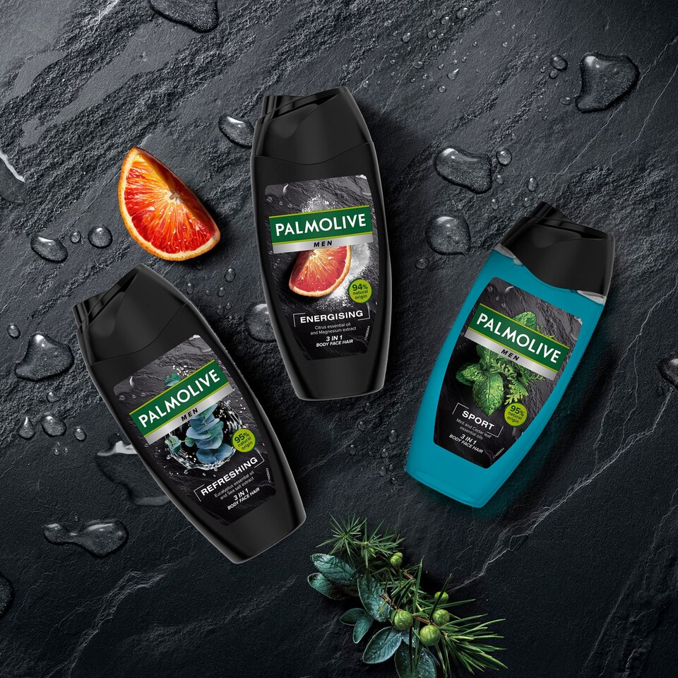 Obrázek 1 pro produkt Palmolive For Men Revitalizing Sport sprchový gel 3v1 750ml
