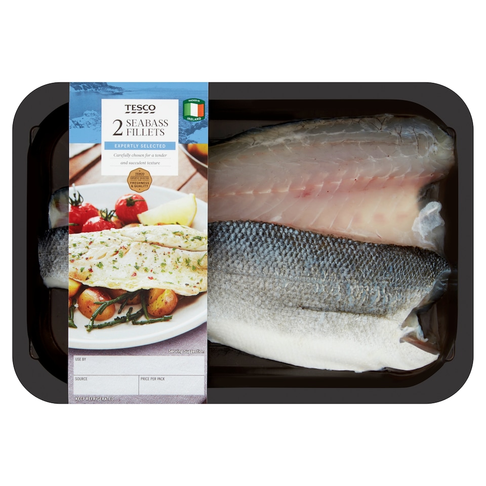 Tesco Sea Bass Fillets 170G